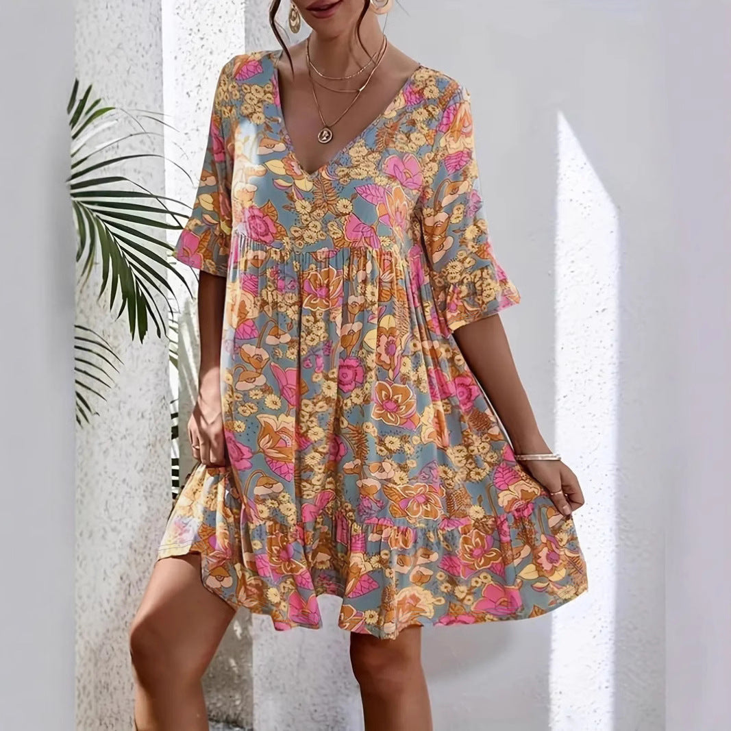 Lune London A-line Floral Pattern Women's Dress