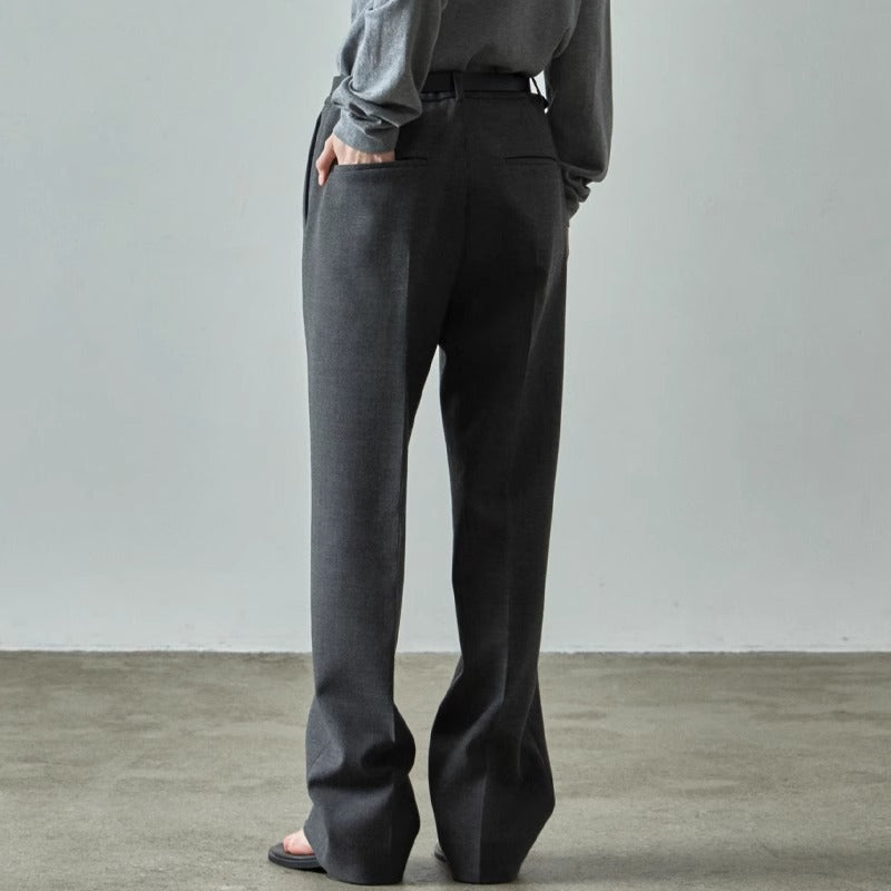 Pantalons de costume à coupe large pour femmes avec taille haute Chic & Stil