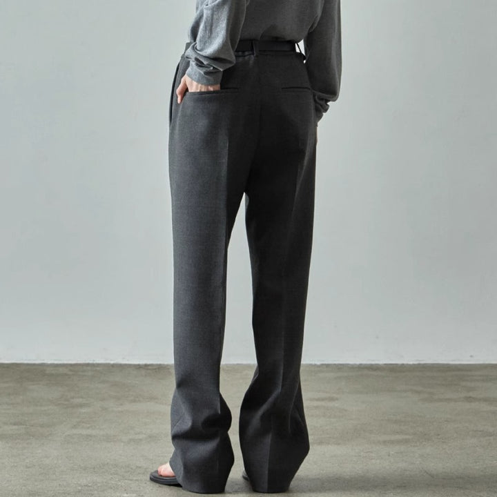 Pantalons de costume à coupe large pour femmes avec taille haute Chic & Stil