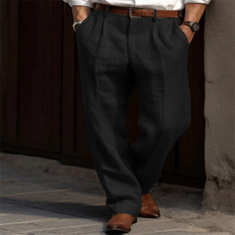Elegant linen trousers for men with a comfortable fit Lune London