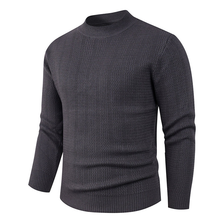 Men's textured sweater with high collar and stylish design Lune London