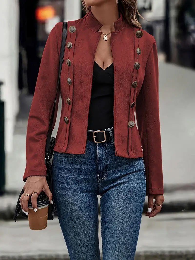 Elegant blazer jacket for women with decorative buttons Lune London
