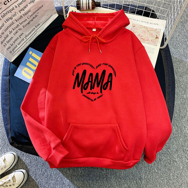 Women's hooded sweatshirt with creative mama motif Chic & Stil