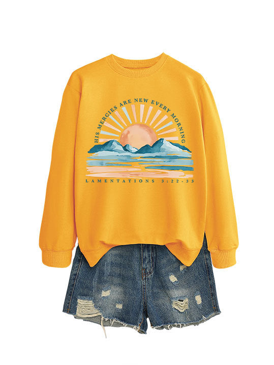 Sweatshirt pour femmes avec design inspirant de lever de soleil et coupe décontractée Chic & Stil