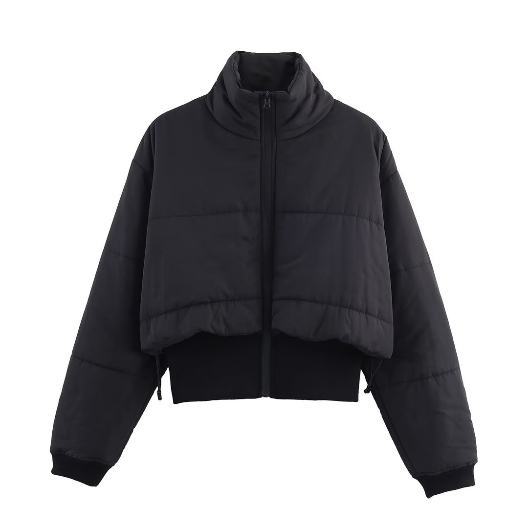 Ladies short winter jacket with high collar and elastic cuffs Lune London