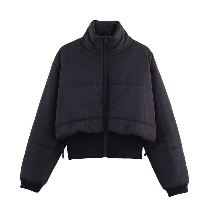 Ladies short winter jacket with high collar and elastic cuffs Lune London