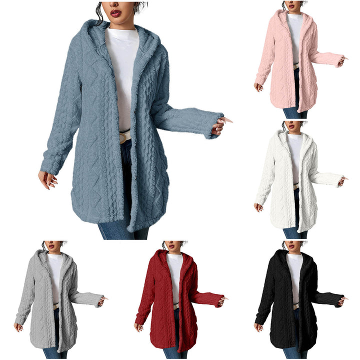 Ladies Cozy Hoodie Cardigan with Soft Fleece Lune London
