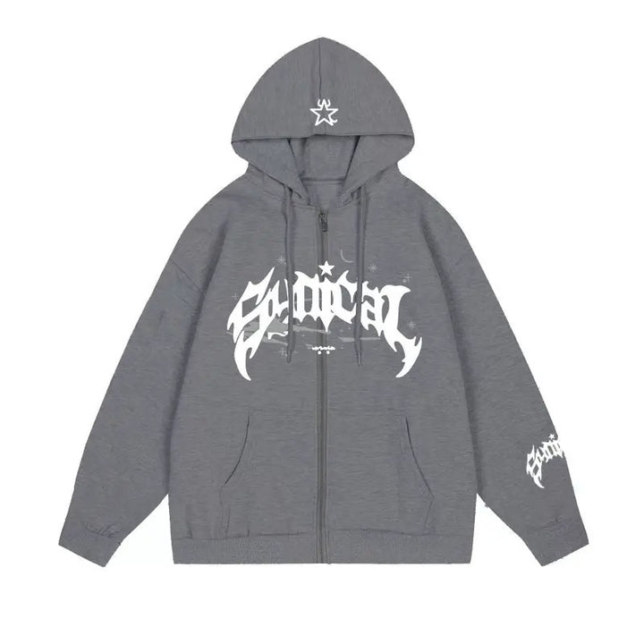Women's hoodie with urban graphic element and practical pockets Lune London