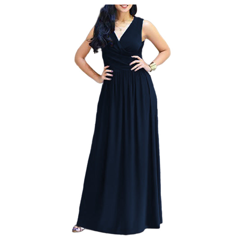 Elegant maxi dress for women with wrap design and flowing cut Lune London