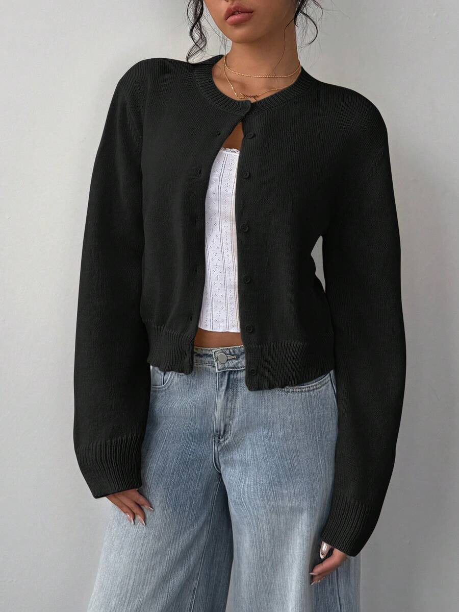 Ladies casual knit vest with buttons Lune London