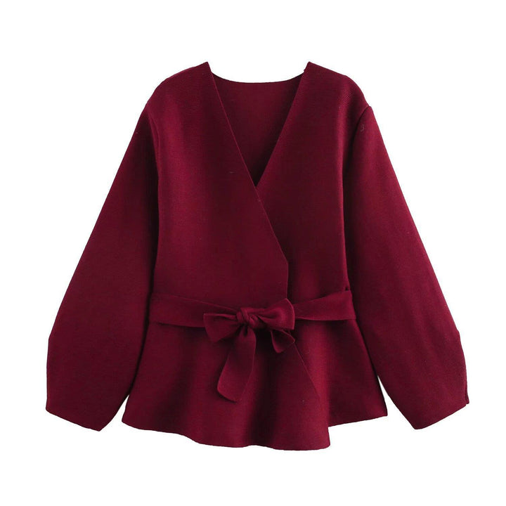Wrap jacket for ladies with an elegant waist and a chic arc pattern