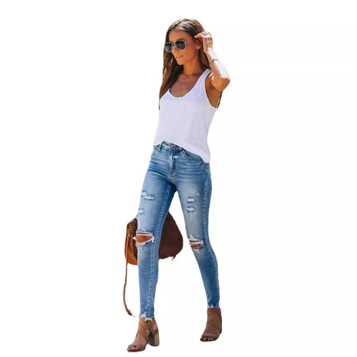 Lune London women's distressed skinny jeans