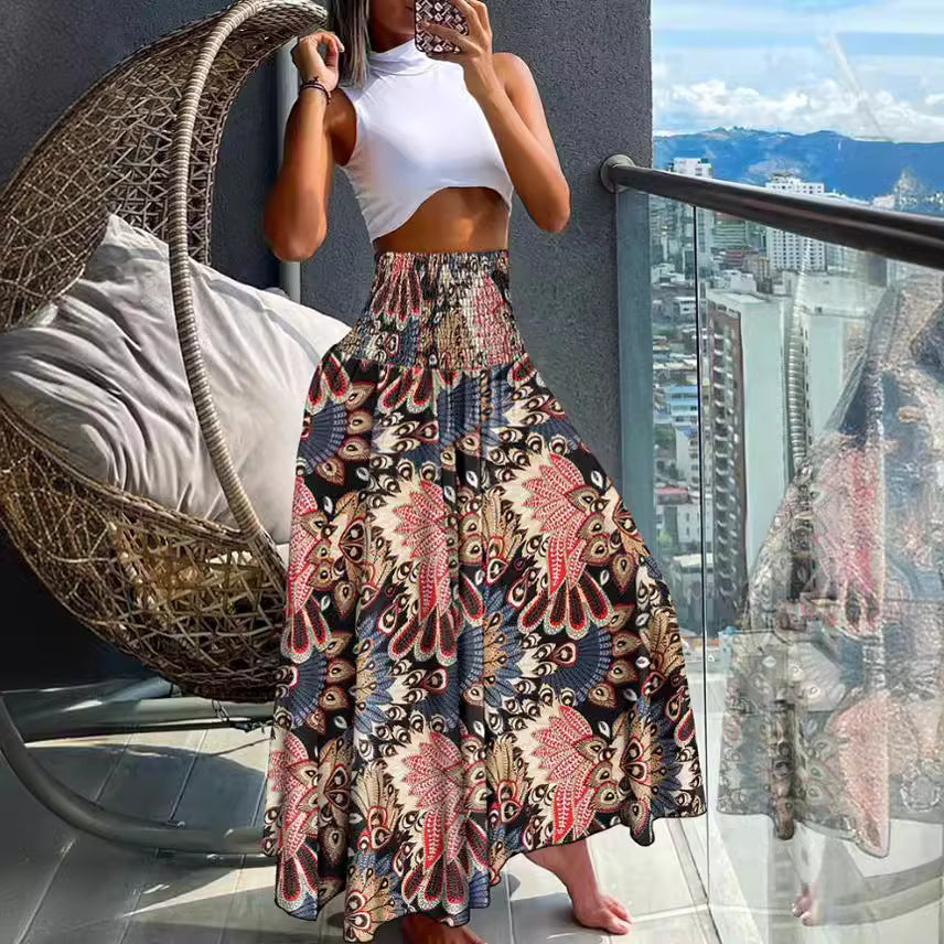 Chic and Stylish Boho Printed Maxi Skirt for Women