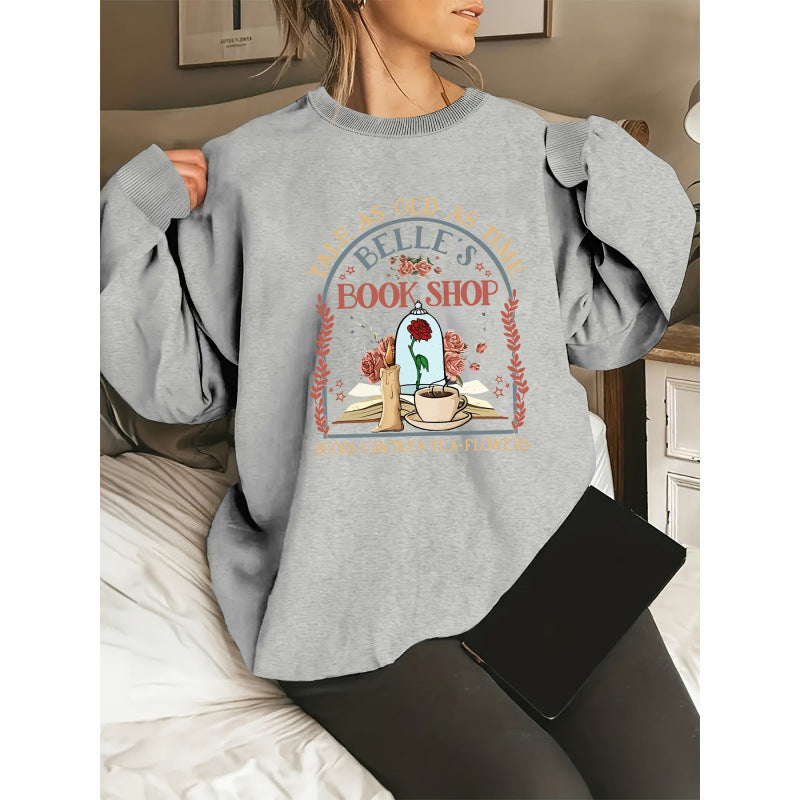 Sweatshirt pour dames avec motif de librairie unique Chic & Stil