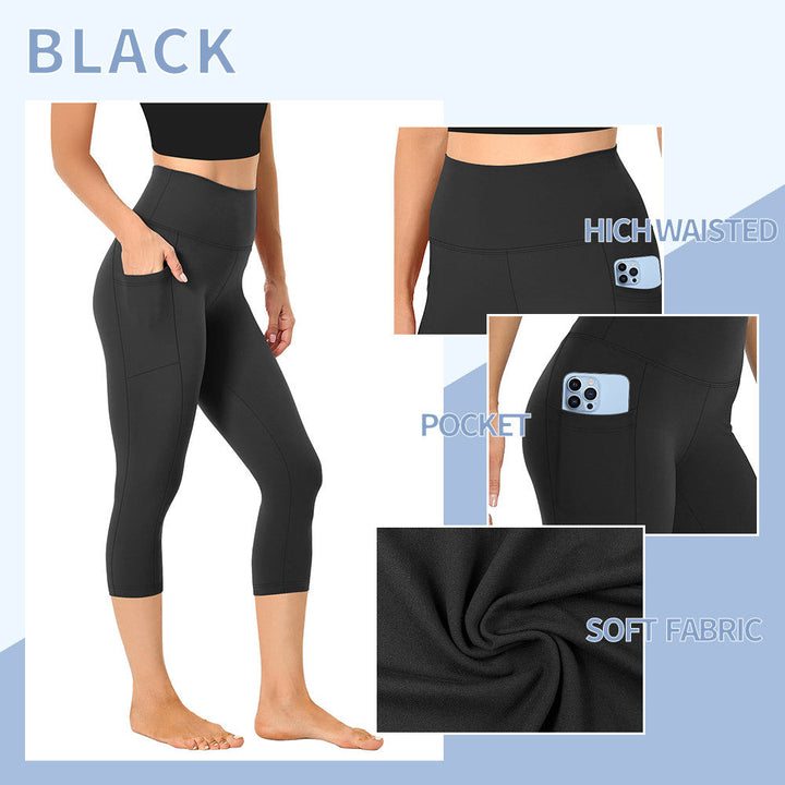 Women's Compression Leggings with Tummy Control and Side Pockets Lune London