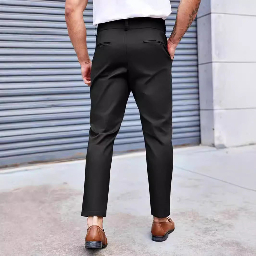 Elegant chino pants for men with elastic waistband and classic fit Lune London