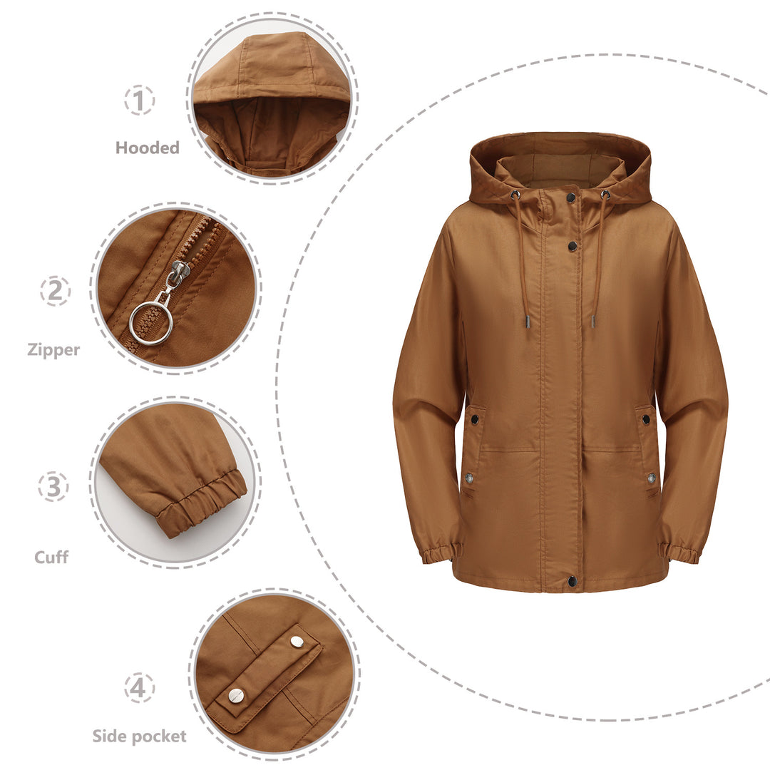 Ladies lightweight windbreaker with adjustable waist Lune London