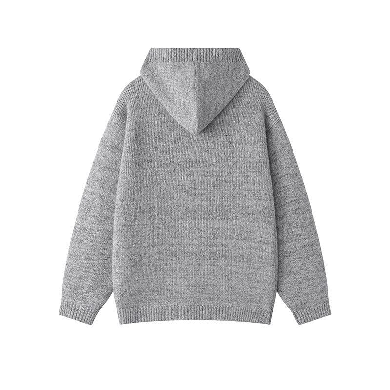 Ladies comfortable cardigan with open collar and practical pockets Lune London