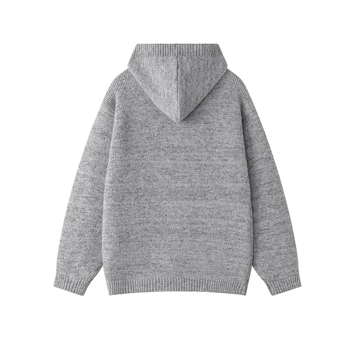 Ladies comfortable cardigan with open collar and practical pockets Lune London