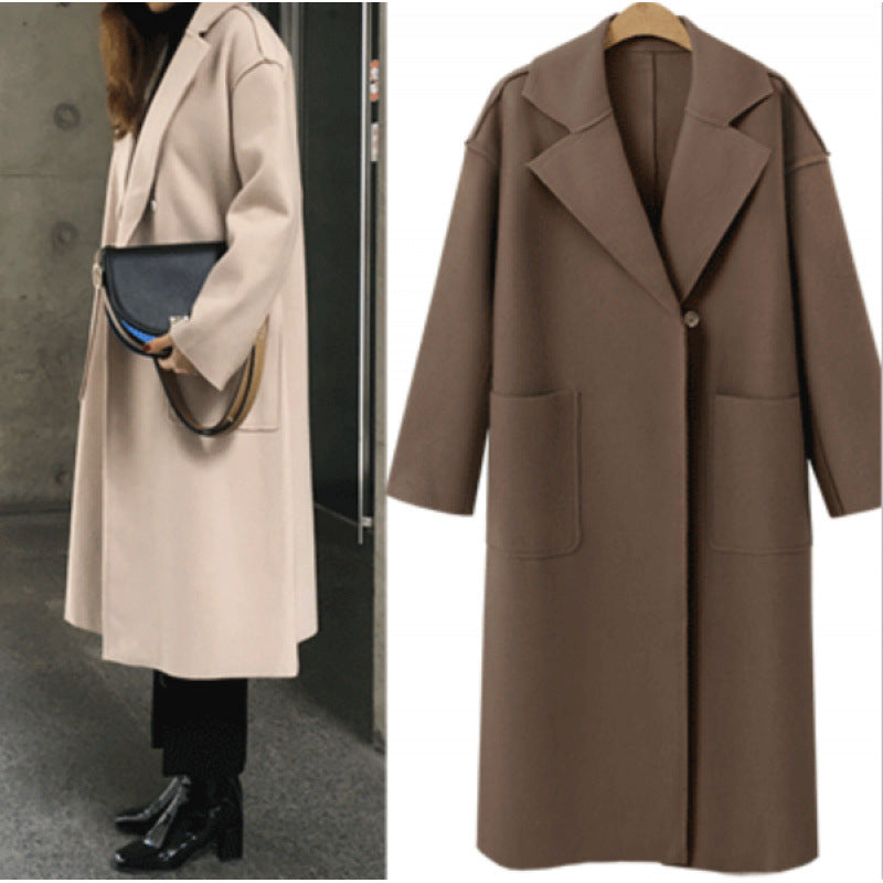 Oversized coat for women with deep lapels and pockets Lune London