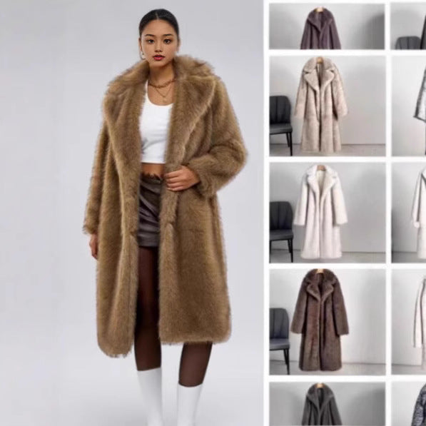 Women Luxury Faux Fur Coat Lune London