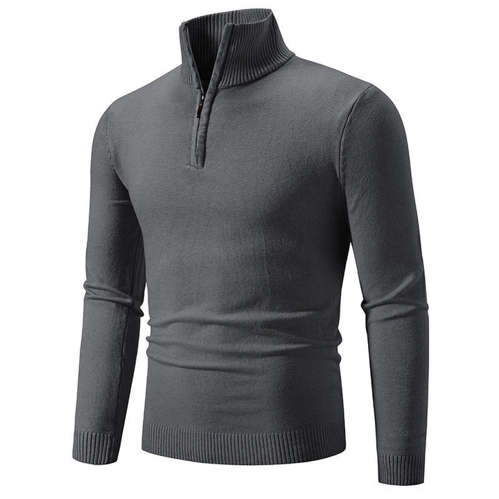 Men's Fashionable Sweater with Short Zipper Lune London