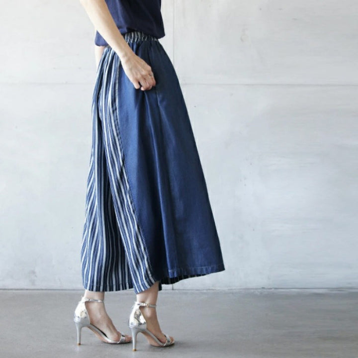 Lune London wide striped culottes for women