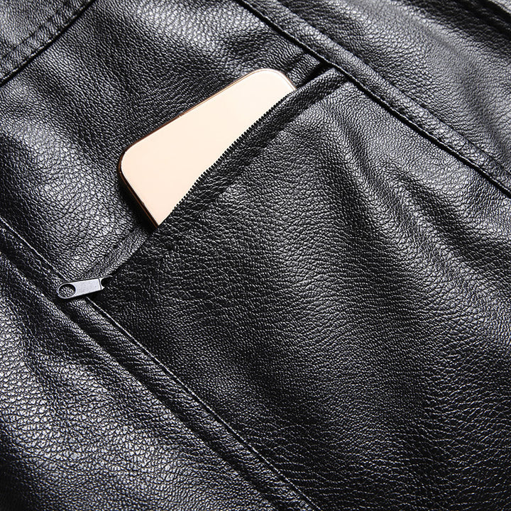Ladies Elegant Leather Vest with Chic Pockets and Style