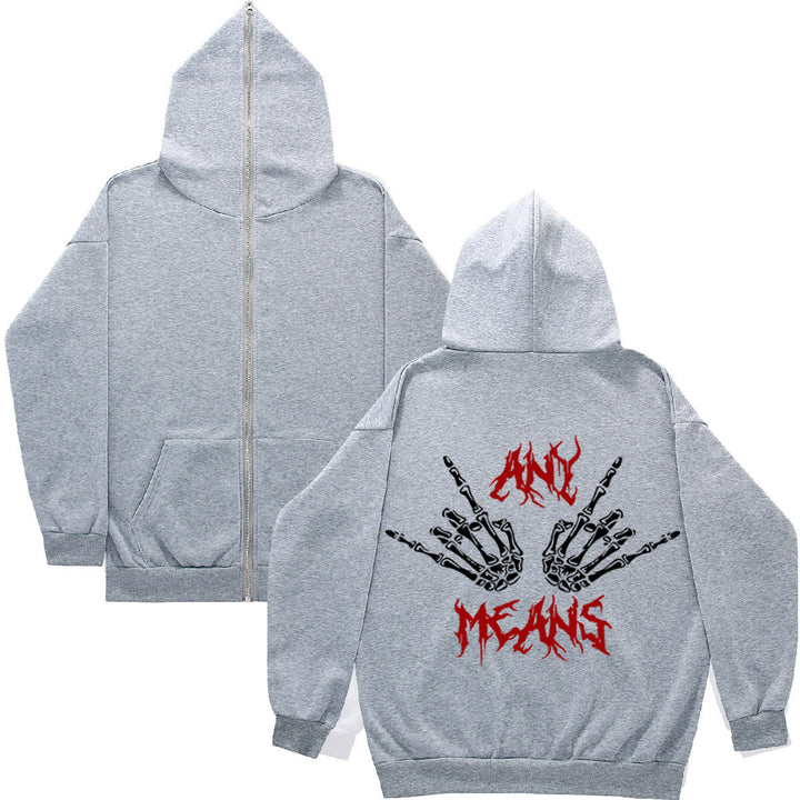 Ladies Zip-Hoodie with unique skeleton pattern and comfortable fit Lune London