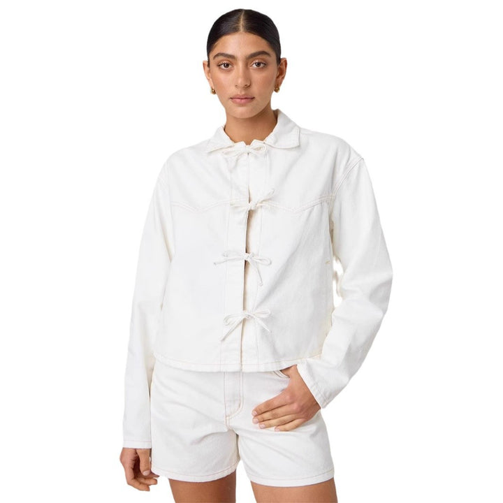 Women’s Modern Denim Blazer with Tied Belt Lune London