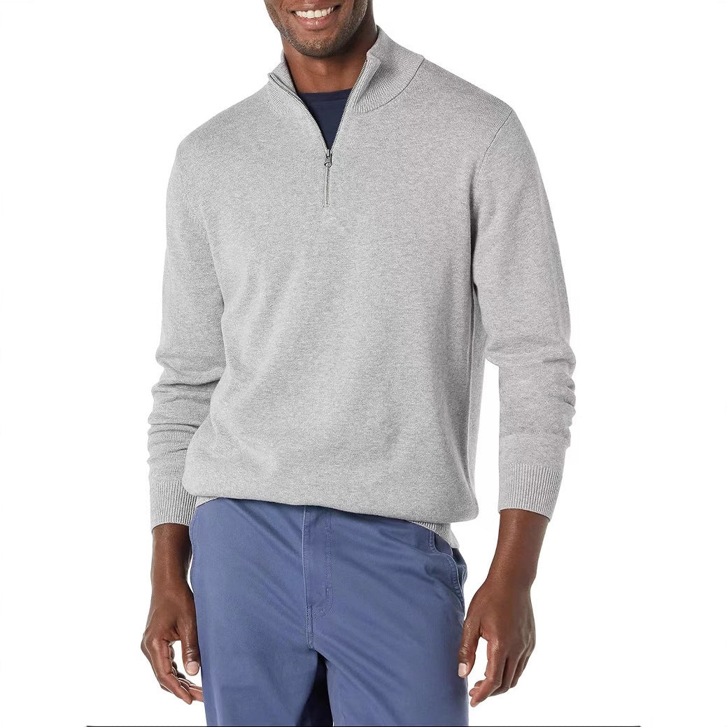 Elegant pullover for men with a turtleneck and full zipper Lune London