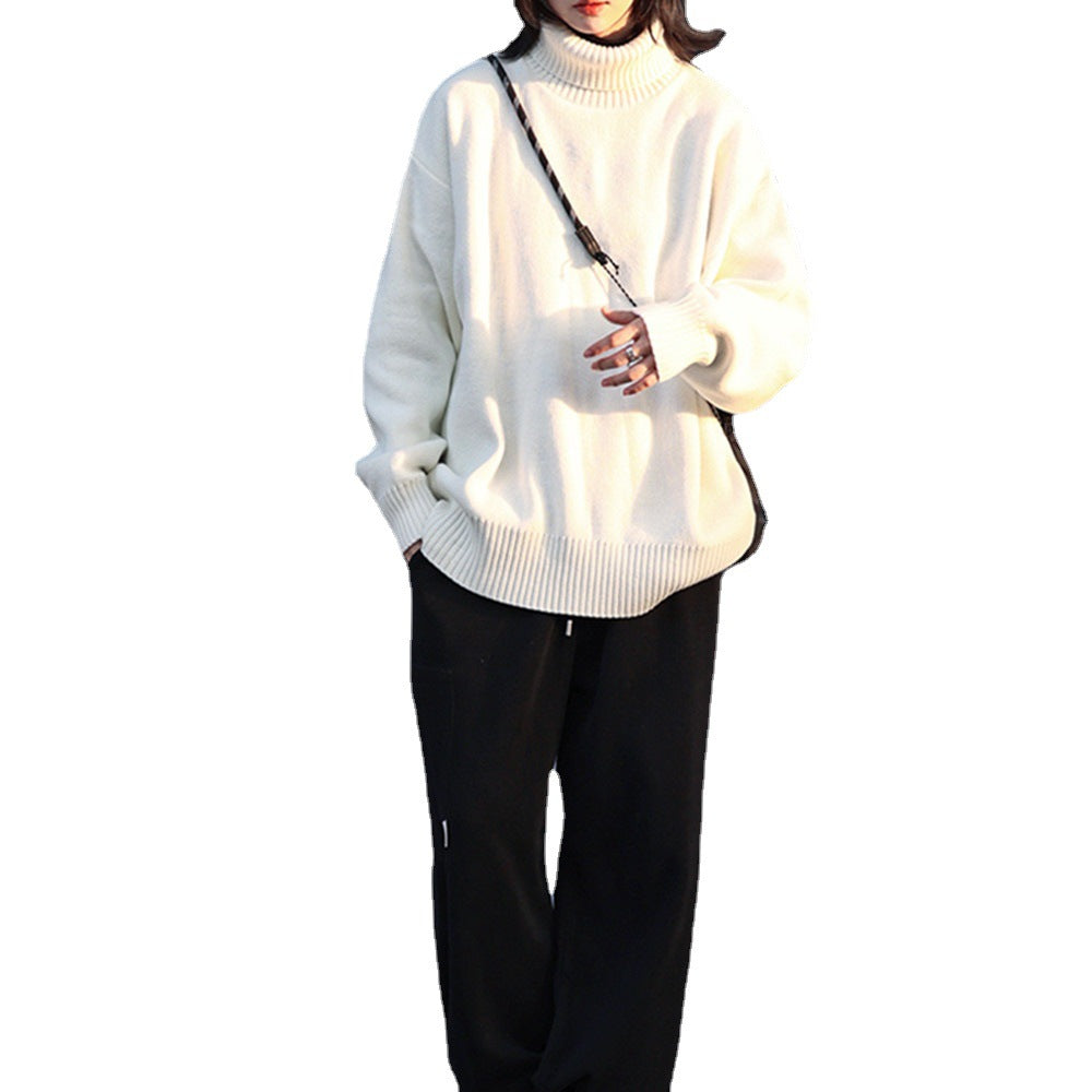Cozy knit sweater for women with a high collar and relaxed fit Lune London