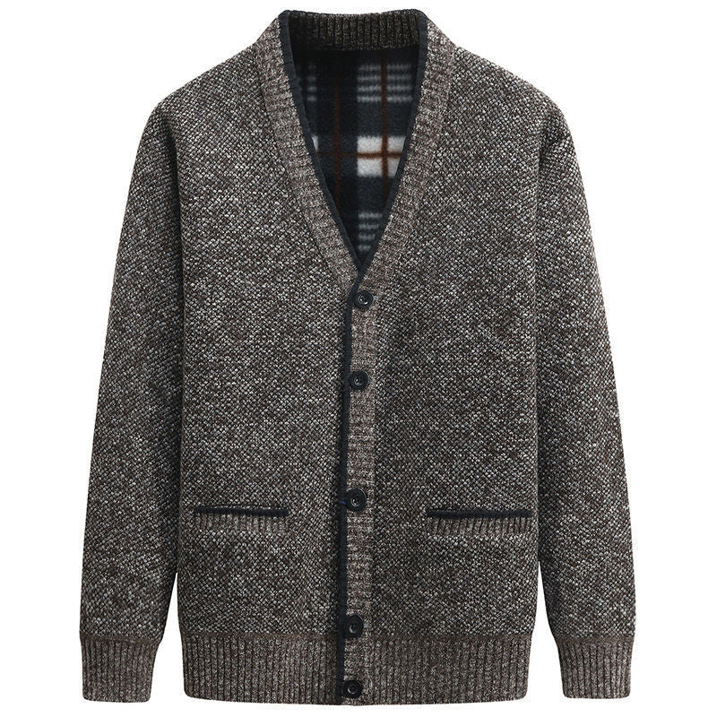 Cardigan for men with V-neck and high-quality details Lune London