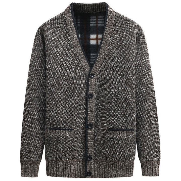 Cardigan for men with V-neck and high-quality details Lune London
