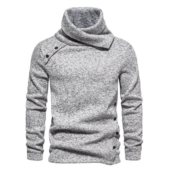 Men's trendy hoodie with asymmetrical design and button details Lune London