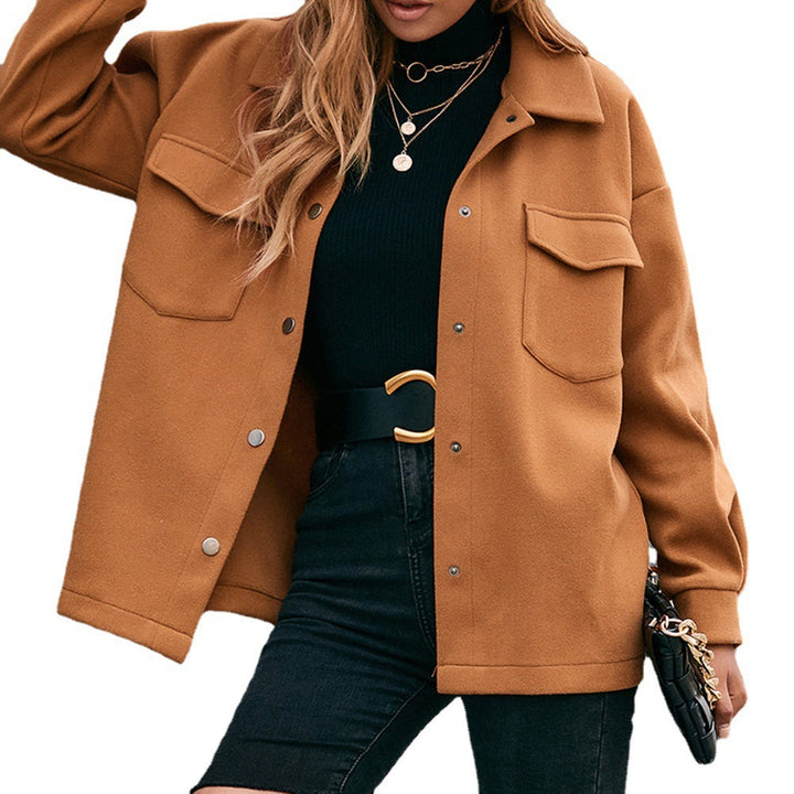 Oversized shirt jacket for women in soft material with practical pockets Lune London