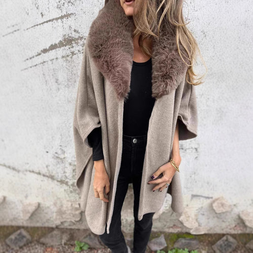 Women's hooded jacket with luxurious faux fur collar and modern cut Lune London