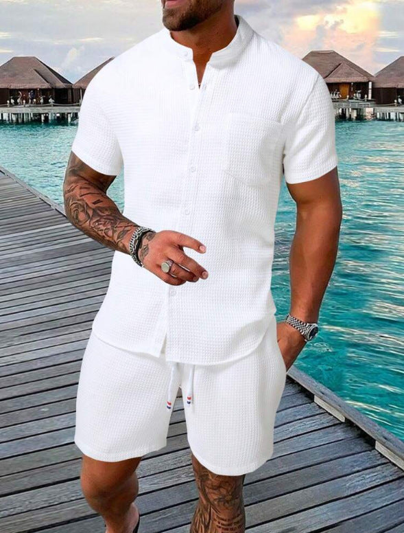 Casual short-sleeved shirts for men with matching shorts Lune London