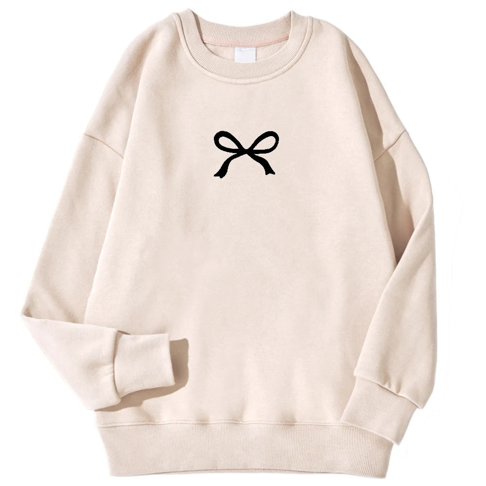 Sweat à capuche confortable pour femmes avec motif de nœud à la mode Chic & Stil
