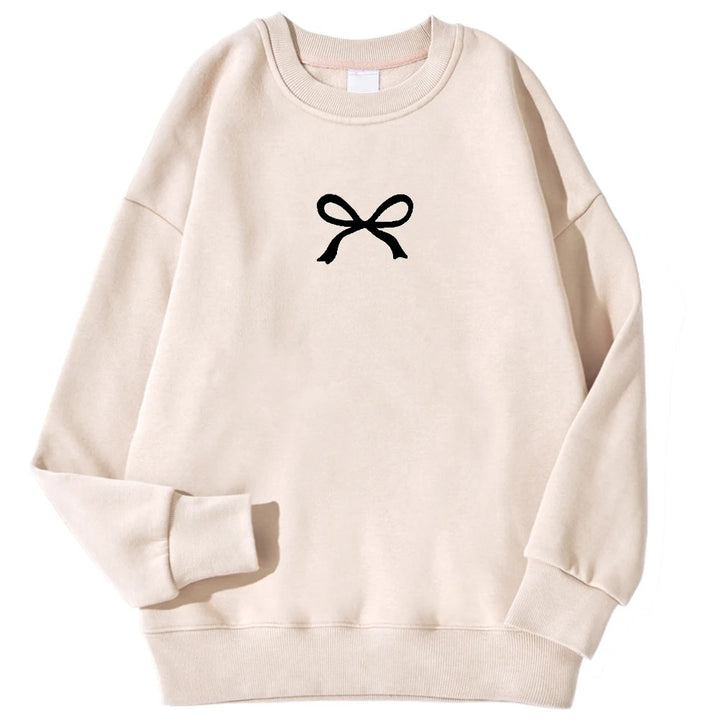 Sweat à capuche confortable pour femmes avec motif de nœud à la mode Chic & Stil