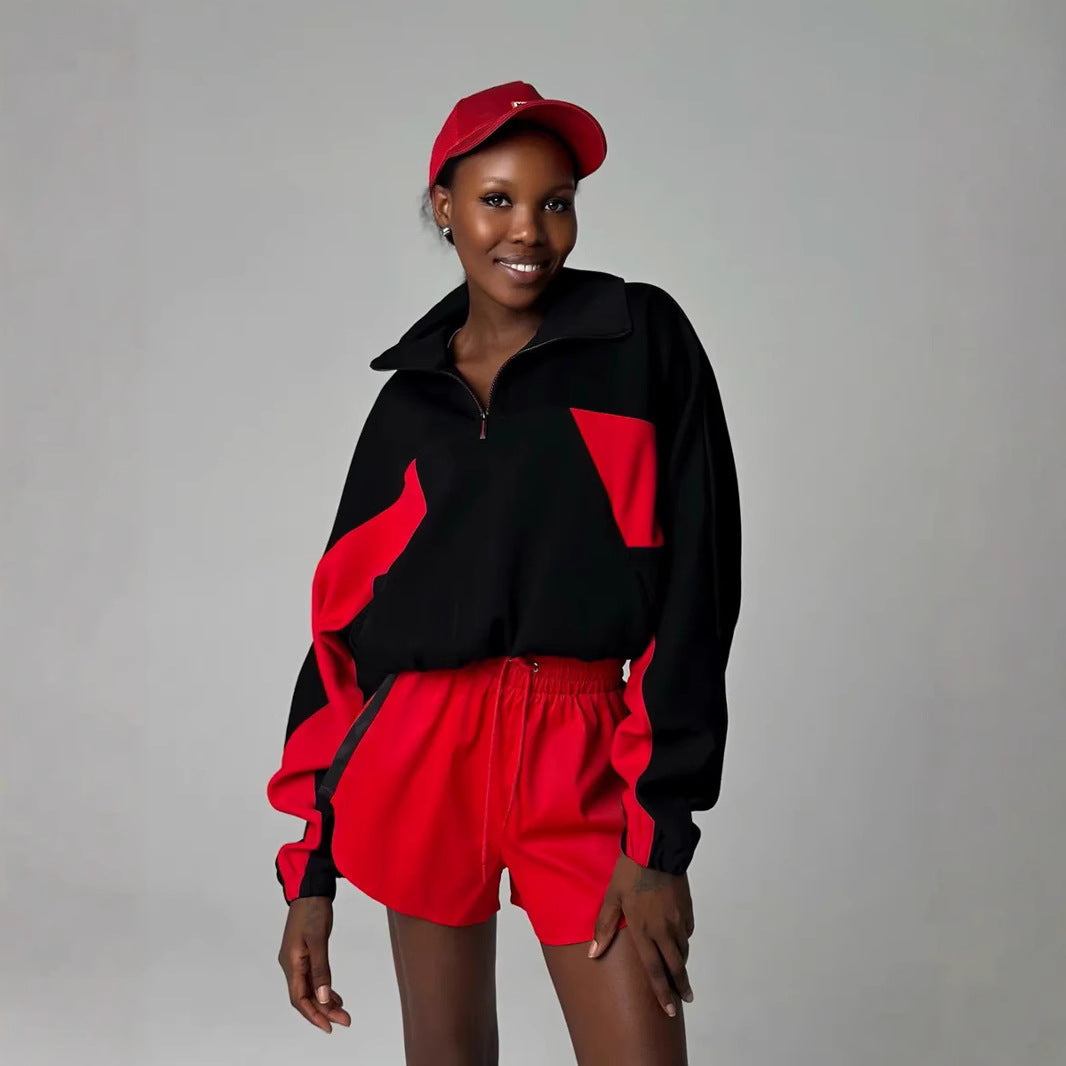 Casual sports leisure set for women with a relaxed fit and contrasting stripes Lune London