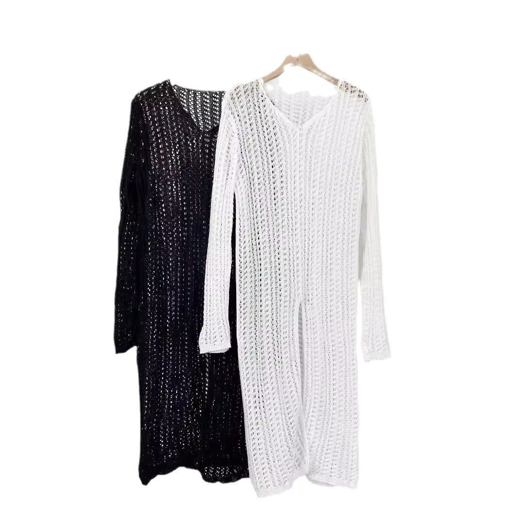 Pull long pour femmes avec design en maille sophistiqué Chic & Stil
