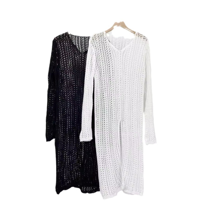 Pull long pour femmes avec design en maille sophistiqué Chic & Stil