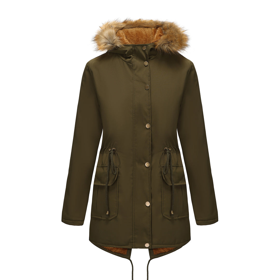 Ladies winter parka with fur collar Lune London