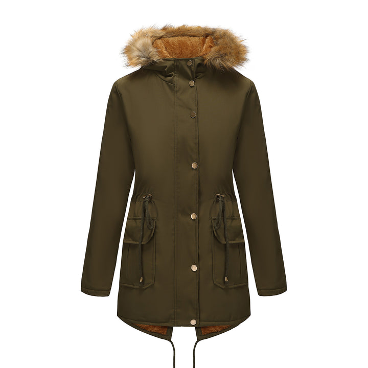 Ladies winter parka with fur collar Lune London