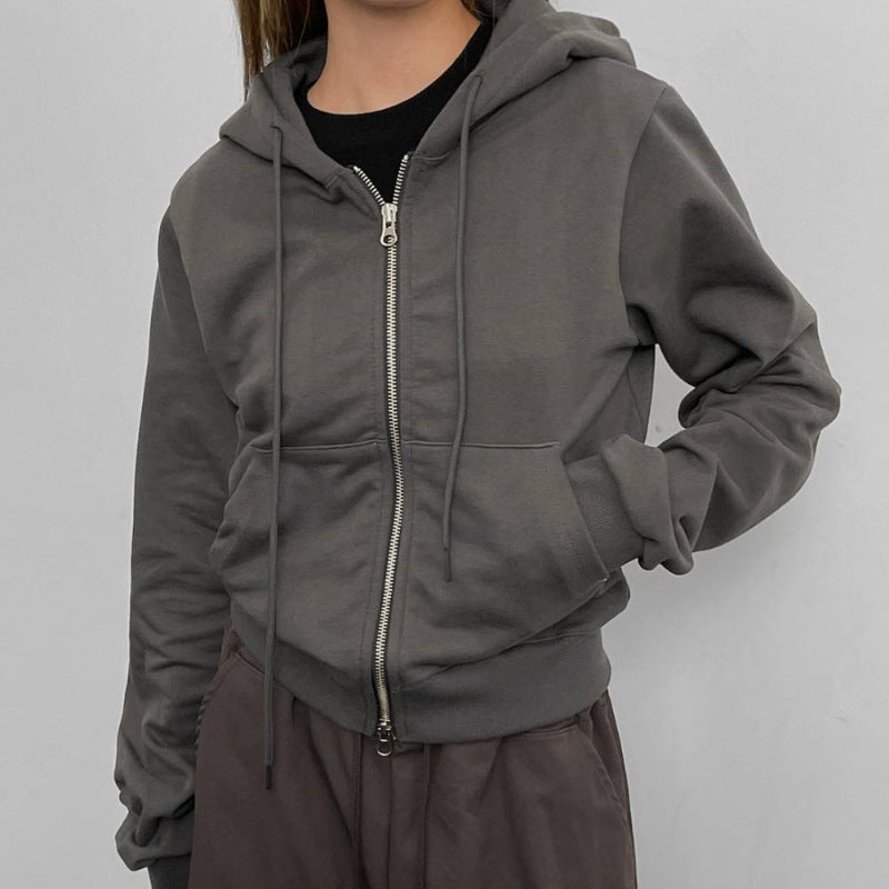 Women's sporty sweatshirt jacket with full-length zipper Chic & Stil