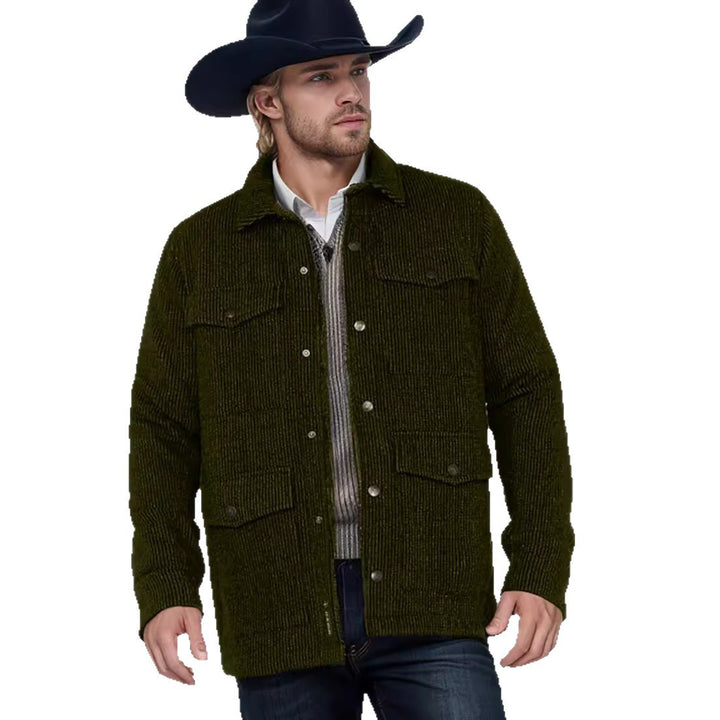 Fashionable flannel jacket for men with double chest pockets Lune London