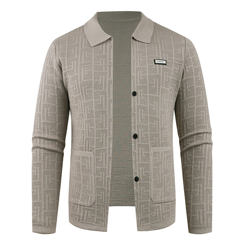 Trendy knitted jacket for men with unique pattern Lune London
