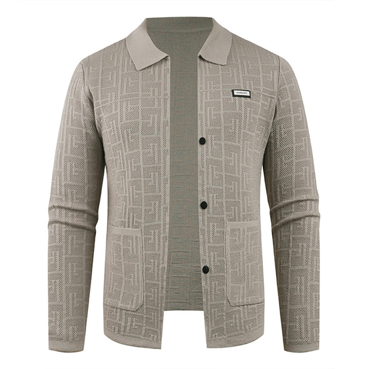 Trendy knitted jacket for men with unique pattern Lune London