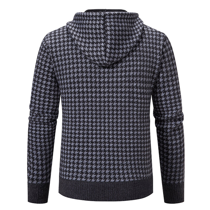 Elegant and comfortable men's cardigan with hood Lune London